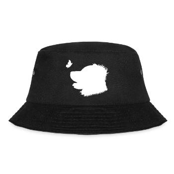 Golden Retriever mit Schmetterling - Bucket Hat - Schwarz - Vorne - Lela (165cm)