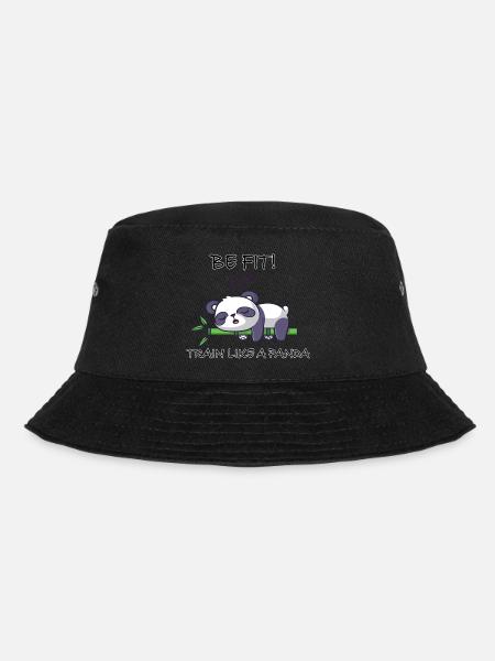 Be fit train like a Panda - Bucket Hat - Schwarz