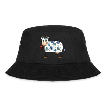 Cow - Bucket Hat - black - Front - Lela (165cm)