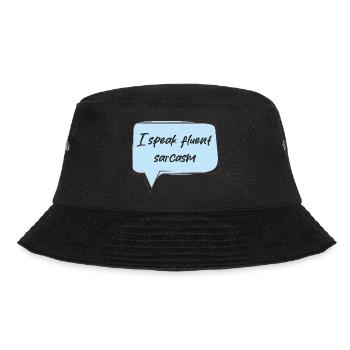 I speak fluent sarcasm - Bucket Hat - black - Front - Lela (165cm)