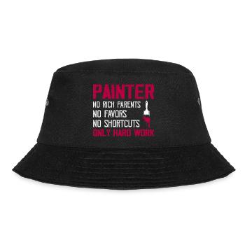 Painter - No Rich Parents Job Profession - Bucket Hat - black - Front - Lela (165cm)