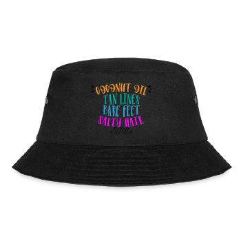 Coconut Oil Tan Lines Bare Feet Salty Hair - Bucket Hat - Schwarz - Vorne - Lela (165cm)