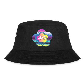 40 YEARS. 40th ANNIVERSARY. BIRTHDAY 40 YEARS. 40 - Bucket Hat - black - Front - Lela (165cm)