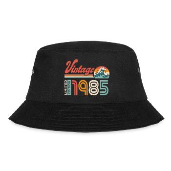 1985 Geburtstagsgeschenk Geboren 1985 - Bucket Hat - Schwarz - Vorne - Lela (165cm)