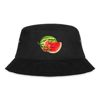 Ich liebe Wassermelone im Sommer - Bucket Hat - Schwarz - Vorne - Lela (165cm)
