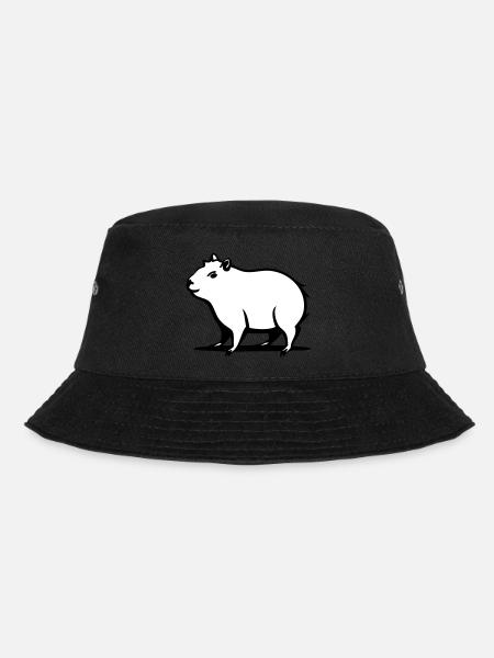 Un capybara mignon dans une tige de dessin animé - Bob - noir