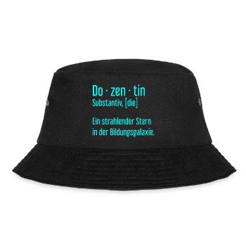 Dozentin Dozentinnen Schule Pädagogin Unterricht - Bucket Hat - Schwarz - Vorne - Lela (165cm)