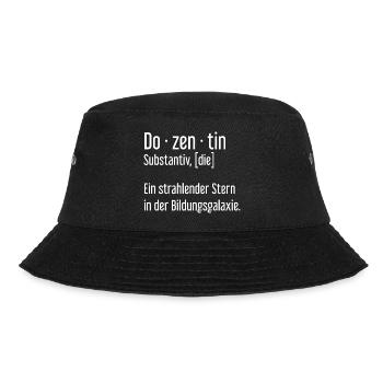 Dozentin Dozentinnen Schule Pädagogin Unterricht - Bucket Hat - Schwarz - Vorne - Lela (165cm)