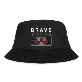 BRAVE - Fenrir Wolf - Bucket Hat - Schwarz - Vorne - Lela (165cm)