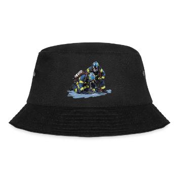 Firefighter in action - Heroes - Bucket Hat - black - Front - Lela (165cm)