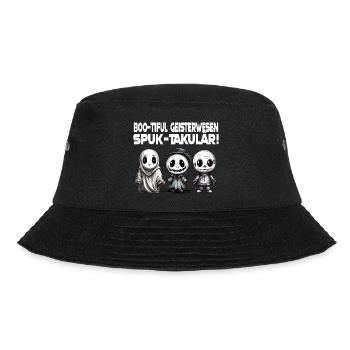 Geisterwesen Spruch Halloween Design - Bucket Hat - Schwarz - Vorne - Lela (165cm)