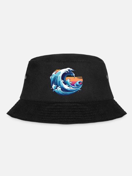 wilder Wellengang - Bucket Hat - Schwarz