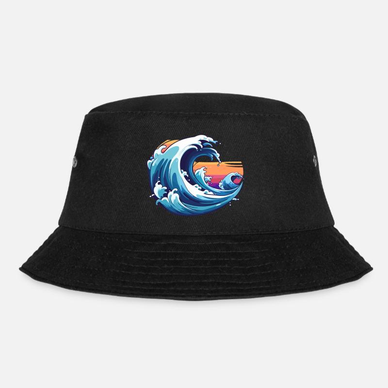 wilder Wellengang - Bucket Hat - Schwarz