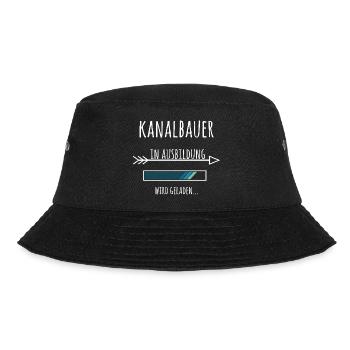 Kanalbauer Ausbildung Beruf Geschenk - Bucket Hat - Schwarz - Vorne - Lela (165cm)