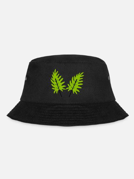 blätter - Bucket Hat - Schwarz