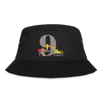 9th anniversary excavator - Bucket Hat - black - Front - Lela (165cm)