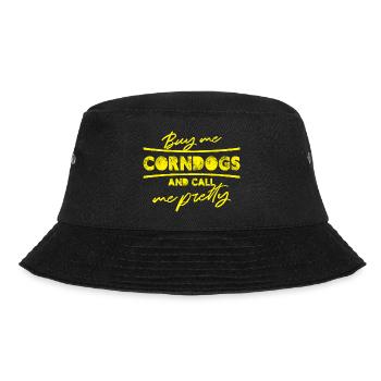 Buy me corn dogs and call me pretty - Bucket Hat - black - Front - Lela (165cm)