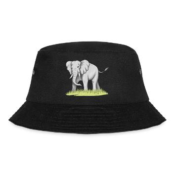 Elefant - Bucket Hat - Schwarz - Vorne - Lela (165cm)