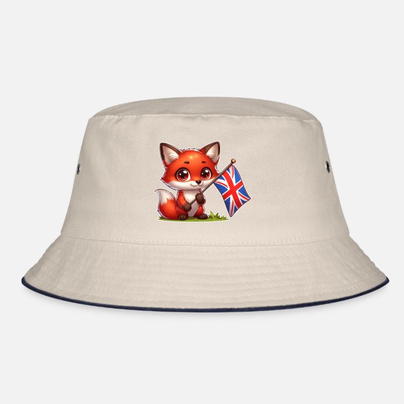 Renard mignon avec le drapeau du Royaume-Uni Bob
