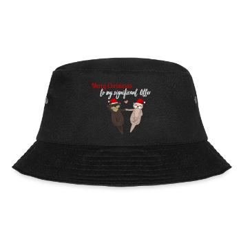 Cute Christmas Otter / Christmas Motif Otter - Bucket Hat - black - Front - Lela (165cm)