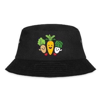 Humour petit légumes vegan - Bob - noir - Devant - Lela (165cm)