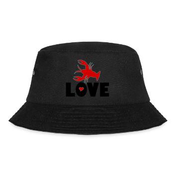 I Love Lobster-Love Seafood-Best seafood - Bucket Hat - black - Front - Lela (165cm)