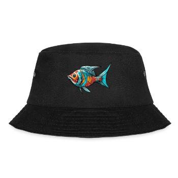 Poisson Graffiti coloré - Bob - noir - Devant - Lela (165cm)