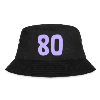 80. 80 YEARS. 80th ANNIVERSARY. 80TH BIRTHDAY. - Bucket Hat - black - Front - Lela (165cm)