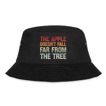 Denglisch Der Apfel Fällt Nicht Weit Vom Stamm - Bucket Hat - Schwarz - Vorne - Lela (165cm)