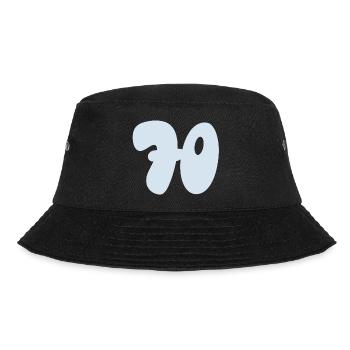 Number 70 pastel blue - Bucket Hat - black - Front - Lela (165cm)