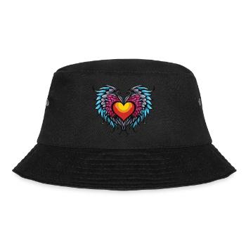 Heart Wings - Bucket Hat - black - Front - Lela (165cm)
