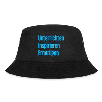 Unterrichten Inspirieren Ermutigen - Bucket Hat - Schwarz - Vorne - Lela (165cm)