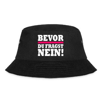 bevor du fragst nein - Bucket Hat - Schwarz - Vorne - Lela (165cm)