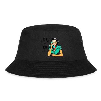 Retro woman housewife sarcastic design - Bucket Hat - Schwarz - Vorne - Lela (165cm)