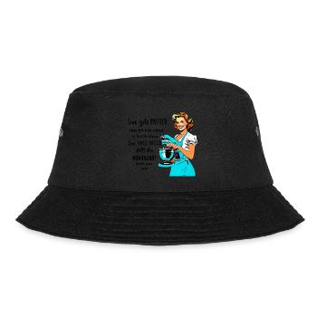 Retro woman housewife sarcastic design - Bucket Hat - Schwarz - Vorne - Lela (165cm)