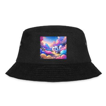Un chat d’anime mignon dans un jardin de nuages coloré - Bob - noir - Devant - Lela (165cm)