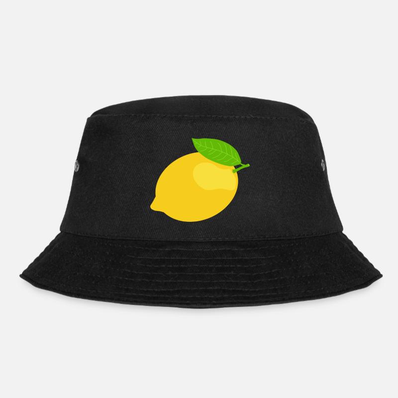 Zitrone - Bucket Hat - Schwarz