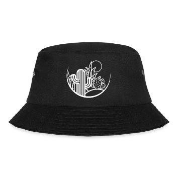 Kaktus Pflanzen Natur Wüste Abenteuer Sonne icon - Bucket Hat - Schwarz - Vorne - Lela (165cm)