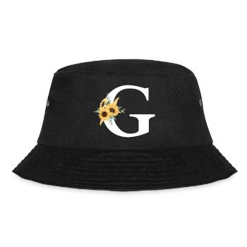 Lettre g floral tournesol - Bob - noir - Devant - Lela (165cm)