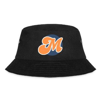 Buchstabe m sport orange - Bucket Hat - Schwarz - Vorne - Lela (165cm)