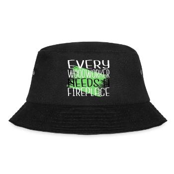 safety helmet arboriculture woodworking - Bucket Hat - black - Front - Lela (165cm)