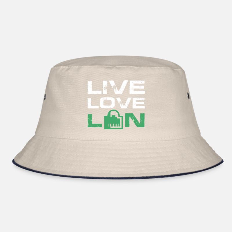 Live Love Lan IT Tech Network Admin Administration Bucket Hat