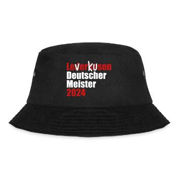 Leverkusen - Deutscher Meister 2024 - Bucket Hat - Schwarz - Vorne - Lela (165cm)