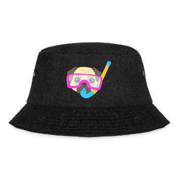 Pug Scubadiver - Bucket Hat - Schwarz - Vorne - Lela (165cm)
