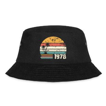 1978 Birthday Gift - Made in 1978 Retro 1978 - Bucket Hat - black - Front - Lela (165cm)