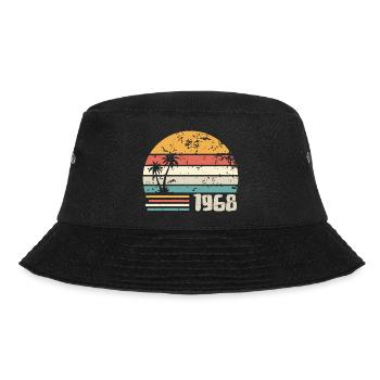 1968 Birthday Gift - Made in 1968 Retro 1968 - Bucket Hat - black - Front - Lela (165cm)