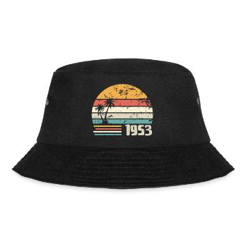 1953 Geburtstagsgeschenk - Made in 1953 Retro 1953 - Bucket Hat - Schwarz - Vorne - Lela (165cm)