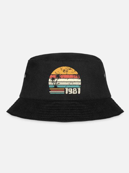 1981 Geburtstagsgeschenk - Made in 1981 Retro 1981 - Bucket Hat - Schwarz