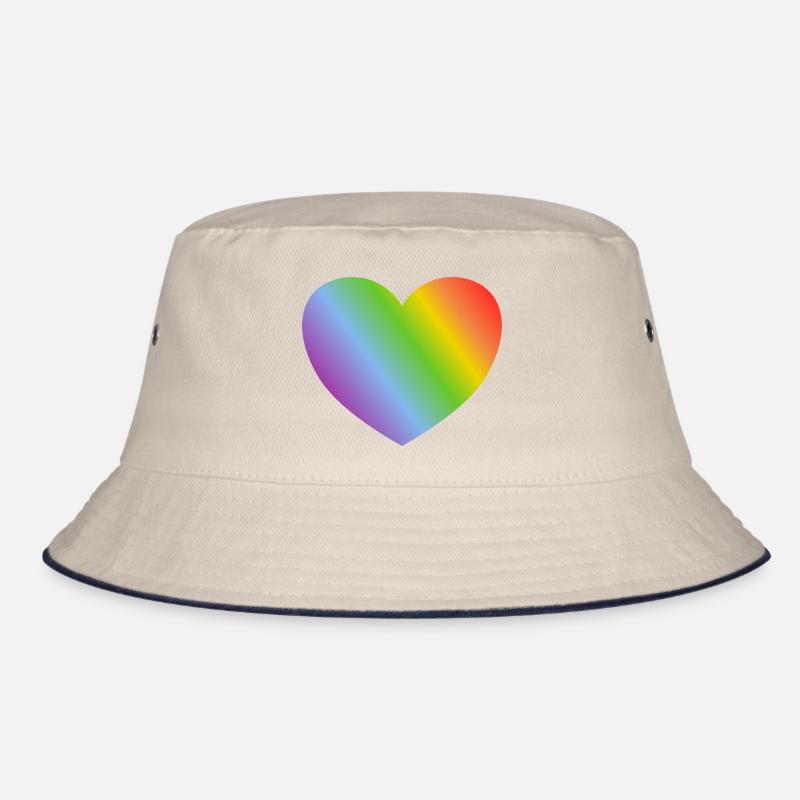 Regenbogen-Herz Bucket Hat