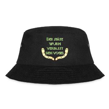 The Late Worm Misses the Bird E 1 - Bucket Hat - black - Front - Lela (165cm)